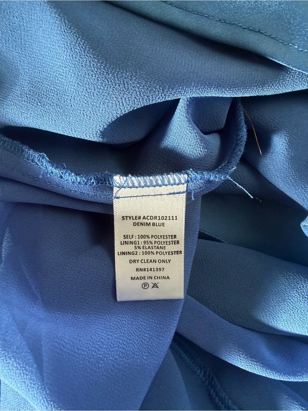 Astr Blue Satin Corset-Style Slip Gown - Picture 12 of 15